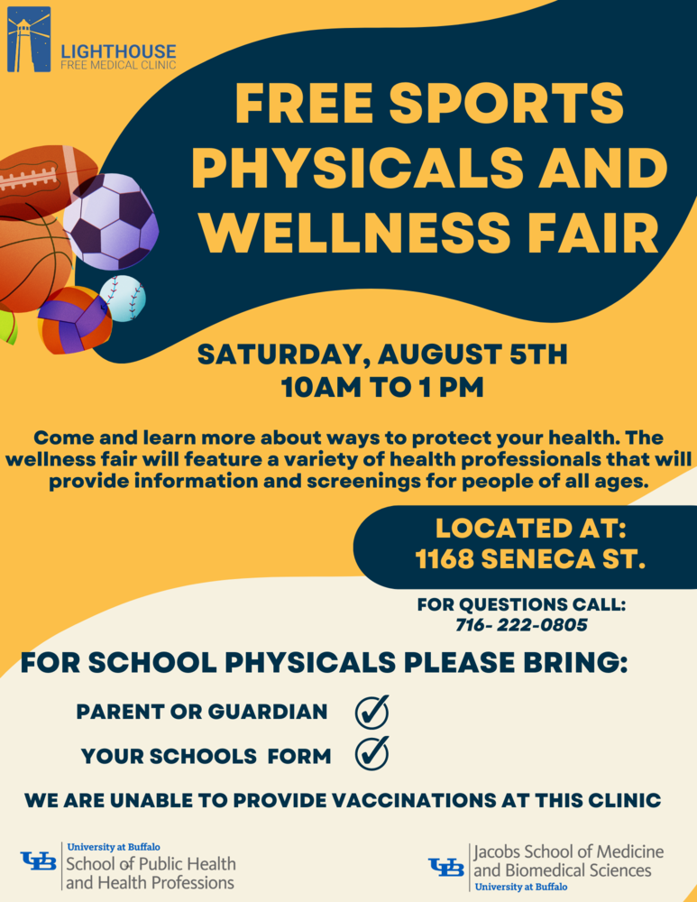 Free Sports Physicals and Wellness Fair Flyer Lackawanna City School